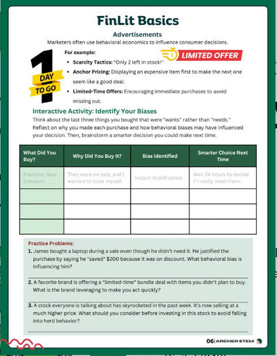 Financial Literacy Workbook