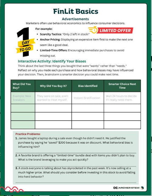 Financial Literacy Workbook